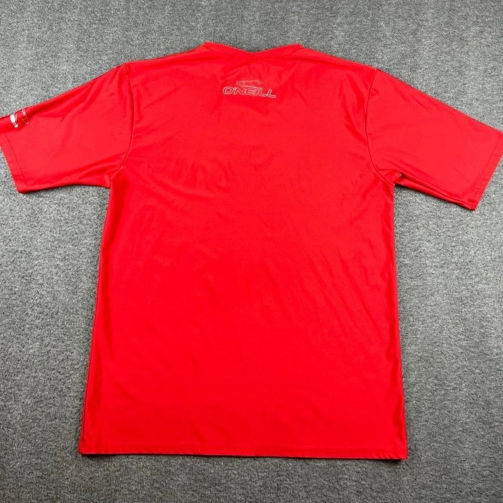 O'Neill Men's XL Slim Fit Short Sleeve Rash Guard Red Swim Surf‎ Shirt RN77131